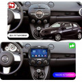 Штатная магнитола Lesko для Mazda 2 II Рестайлинг (DE2) 2010-2014 экран 9" 4/64Gb 4G Wi-Fi GPS Top