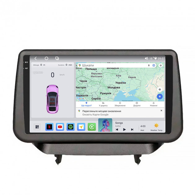 Штатная магнитола Lesko для Mazda 2 III (DJ) Рестайлинг 2019-н.в. экран 9" 4/64 QLED CarPlay 4G Wi-Fi GPS 360 Prime