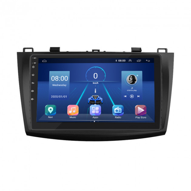 Штатная магнитола Lesko для Mazda 3 II (BL) 2008-2011 экран 9" 6/128Gb 4G Wi-Fi GPS Top