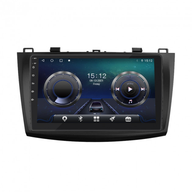 Штатная магнитола Lesko для Mazda 3 II (BL) Рестайлинг 2011-2013 экран 9" 4/64Gb 4G Wi-Fi GPS Top