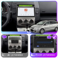 Штатная магнитола Lesko для Mazda 5 I (CR) Рестайлинг 2007-2010 экран 9" 4/64 QLED CarPlay 4G Wi-Fi GPS 360 Prime
