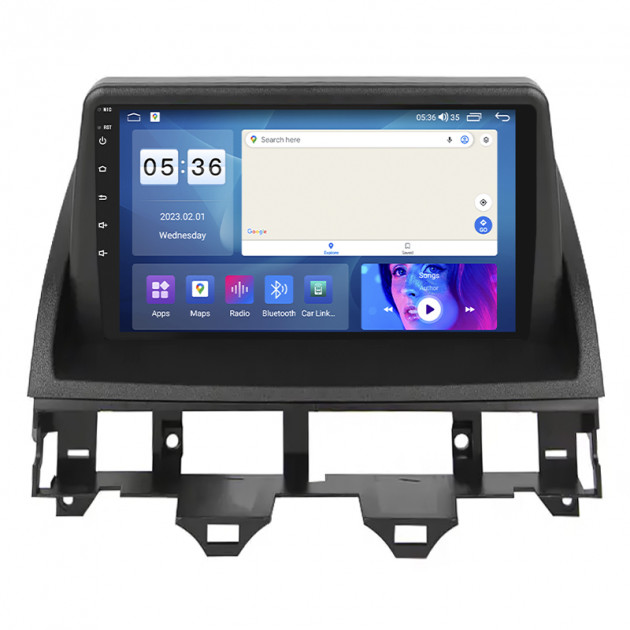 Штатная магнитола Lesko для Mazda 6 I (GG) 2002-2005 экран 9" 4/64Gb CarPlay 4G Wi-Fi GPS Prime