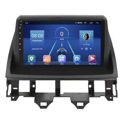 Штатная магнитола Lesko для Mazda 6 I (GG) 2002-2005 экран 9" 6/128Gb 4G Wi-Fi GPS Top