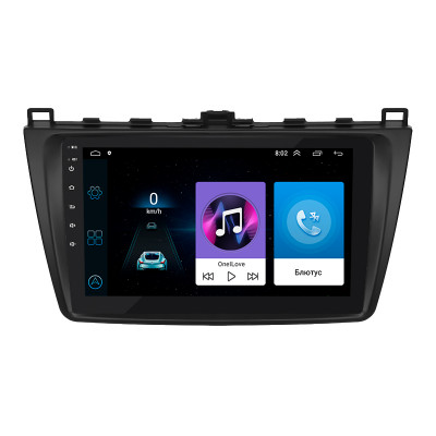 Штатная магнитола Lesko для Mazda 6 II (GH) Рестайлинг 2009-2013 экран 9" 1/16Gb Wi-Fi GPS Base