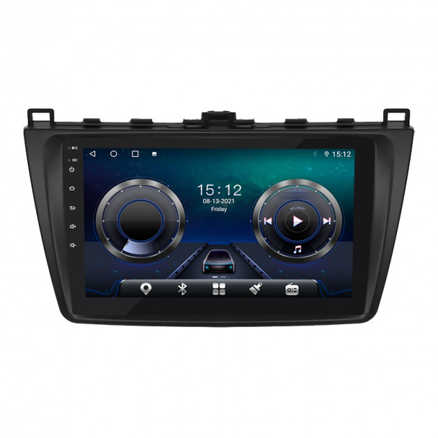Штатная магнитола Lesko для Mazda 6 II (GH) Рестайлинг 2009-2013 экран 9" 4/64Gb 4G Wi-Fi GPS Top