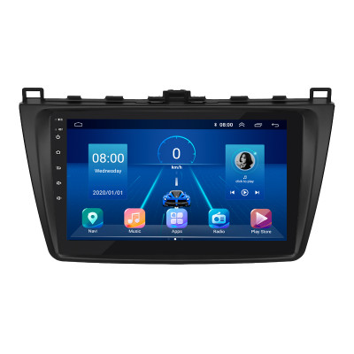 Штатная магнитола Lesko для Mazda 6 II (GH) Рестайлинг 2009-2013 экран 9" 6/128Gb 4G Wi-Fi GPS Top