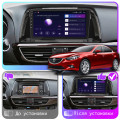 Штатная магнитола Lesko для Mazda 6 III (GJ) 2012-2015 экран 9" 4/64Gb CarPlay 4G Wi-Fi GPS Prime