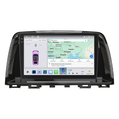 Штатная магнитола Lesko для Mazda 6 III (GJ) 2012-2015 экран 9" 4/64 QLED CarPlay 4G Wi-Fi GPS 360 Prime