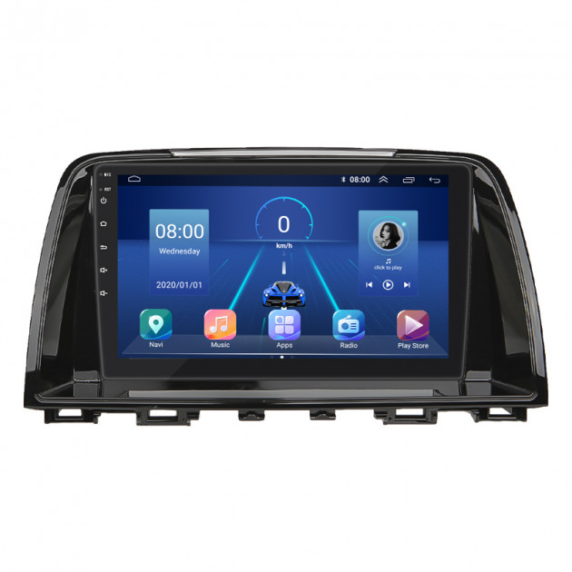 Штатная магнитола Lesko для Mazda 6 III (GJ) 2012-2015 экран 9" 2/32Gb 4G Wi-Fi GPS Top