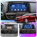 Штатная магнитола Lesko для Mazda 6 III (GJ) 2012-2015 экран 9" 6/128Gb 4G Wi-Fi GPS Top