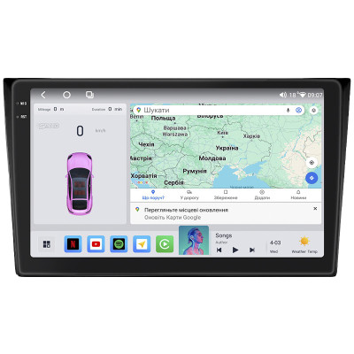 Штатная магнитола Lesko для Mazda CX-9 I 2006-2012 экран 10" 4/64 QLED CarPlay 4G Wi-Fi GPS 360 Prime
