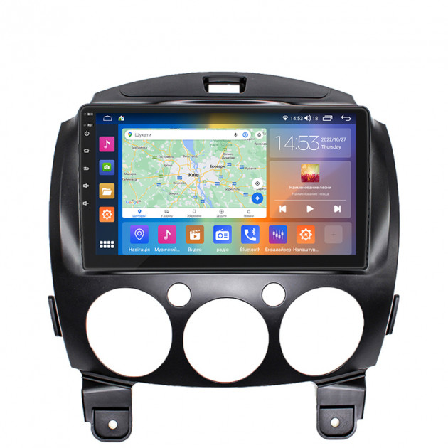 Штатная магнитола Lesko для Mazda Demio III (DE) 2007-2014 экран 9" 2/32Gb CarPlay 4G Wi-Fi GPS Prime
