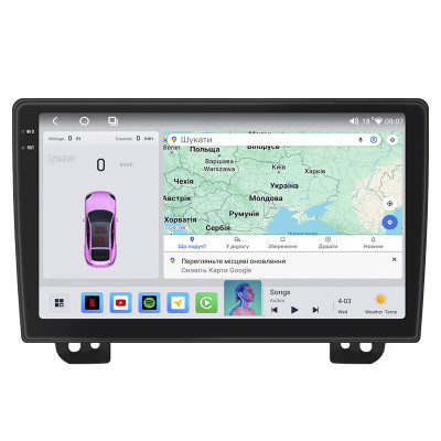 Штатная магнитола Lesko для Mazda MPV II (LW) 1999-2003 экран 9" 4/64 QLED CarPlay 4G Wi-Fi GPS 360 Prime