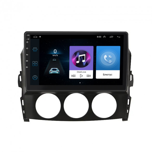 Штатная магнитола Lesko для Mazda MX-5 III (NC) Рестайлинг 2008-2015 экран 9" 1/16Gb Wi-Fi GPS Base