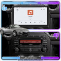 Штатная магнитола Lesko для Mazda MX-5 III (NC) Рестайлинг 2008-2015 экран 9" 4/64 QLED CarPlay 4G Wi-Fi GPS 360 Prime