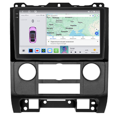 Штатная магнитола Lesko для Mazda Tribute II 2007-2011 экран 9" 4/64 QLED CarPlay 4G Wi-Fi GPS 360 Prime