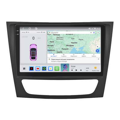 Штатная магнитола Lesko для Mercedes-Benz CLS I (C219) Рестайлинг 2008-2010 экран 9" 4/64 QLED CarPlay 4G Wi-Fi GPS 360 Prime