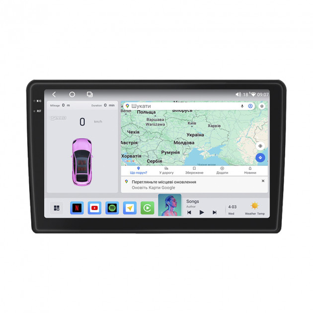 Штатная магнитола Lesko для Mercedes-Benz G-Класс II (W463) 1990-2006 экран 9" 4/64 QLED CarPlay 4G Wi-Fi GPS 360 Prime
