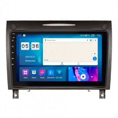 Штатная магнитола Lesko для Mercedes-Benz SLK-Класс II (R171) Рестайлинг 2008-2011 экран 9" 4/64Gb CarPlay 4G Wi-Fi GPS Prime