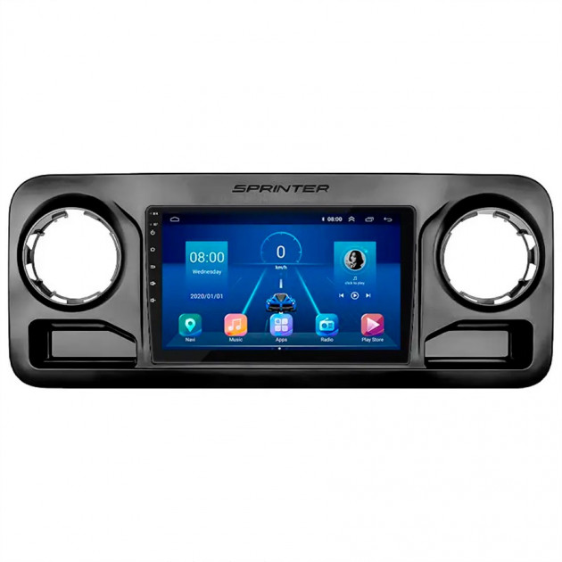 Штатная магнитола Lesko для Mercedes-Benz Sprinter III (W907/910) 2018-н.в. экран 10" 6/128Gb 4G Wi-Fi GPS Top