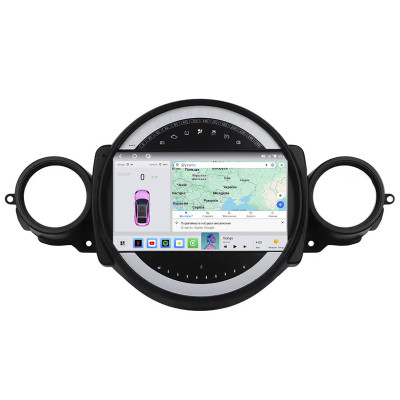 Штатная магнитола Lesko для MINI Clubman I 2007-2010 экран 9" 4/64 QLED CarPlay 4G Wi-Fi GPS 360 Prime