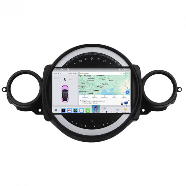 Штатная магнитола Lesko для MINI Clubman I Рестайлинг 2010-2014 экран 9" 4/64 QLED CarPlay 4G Wi-Fi GPS 360 Prime