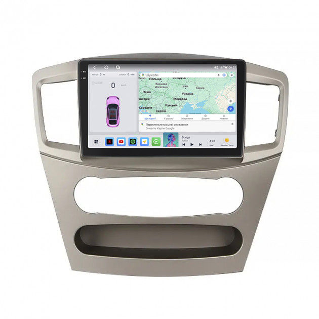Штатная магнитола Lesko для Mitsubishi Galant IX Рестайлинг 2006-2008 экран 9" 4/64 QLED CarPlay 4G Wi-Fi GPS 360 Prime