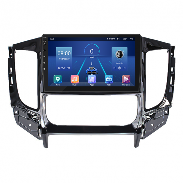 Штатная магнитола Lesko для Mitsubishi L200 V 2015-2019 экран 9" 6/128Gb 4G Wi-Fi GPS Top