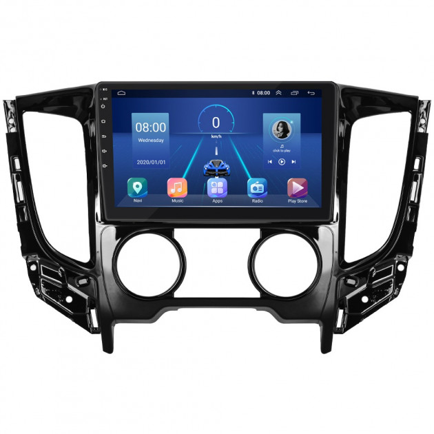 Штатная магнитола Lesko для Mitsubishi L200 V Manual AC 2015-2019 экран 9" 4/64Gb 4G Wi-Fi GPS Top
