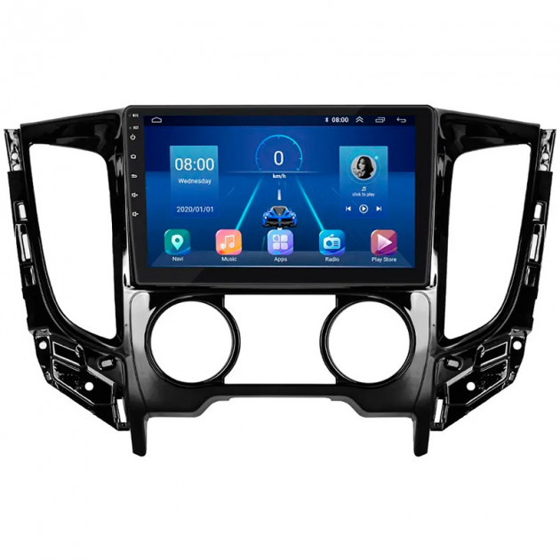 Штатная магнитола Lesko для Mitsubishi L200 V Manual AC 2015-2019 экран 9" 6/128Gb 4G Wi-Fi GPS Top