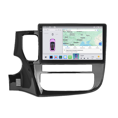 Штатная магнитола Lesko для Mitsubishi Outlander III 2012-2015 экран 10" 4/64 QLED CarPlay 4G Wi-Fi GPS 360 Prime
