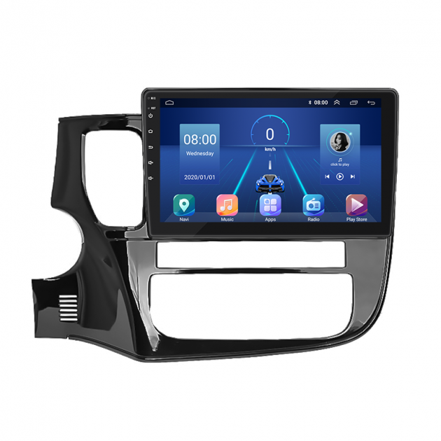 Штатная магнитола Lesko для Mitsubishi Outlander III Рестайлинг 2014-2015 экран 10" 4/64Gb 4G Wi-Fi GPS Top