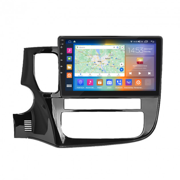 Штатная магнитола Lesko для Mitsubishi Outlander III Рестайлинг 3 2018-н.в. экран 10" 4/64Gb CarPlay 4G Wi-Fi GPS Prime