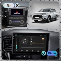 Штатная магнитола Lesko для Mitsubishi Outlander III Рестайлинг 3 2018-н.в. экран 10" 4/64Gb 4G Wi-Fi GPS Top