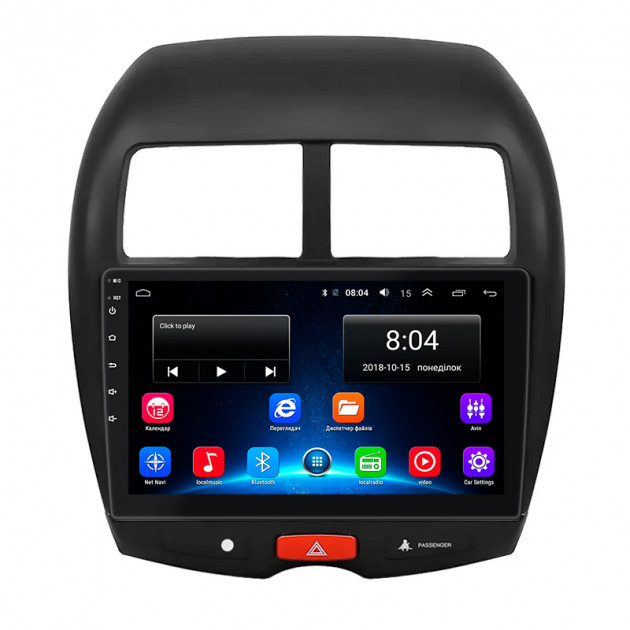 Штатная магнитола Lesko для Mitsubishi Outlander Sport I Рестайлинг 2012-2016 экран 10" 2/32Gb Wi-Fi GPS Base
