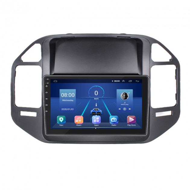 Штатная магнитола Lesko для Mitsubishi Pajero III 1999-2002 экран 9" 4/64Gb 4G Wi-Fi GPS Top