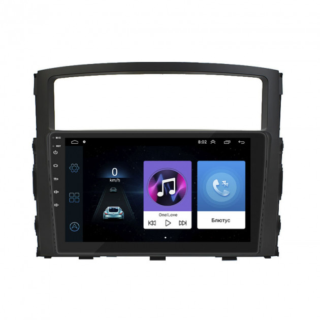 Штатная магнитола Lesko для Mitsubishi Pajero IV Рестайлинг 1 2011-2014 экран 9" 1/16Gb Wi-Fi GPS Base