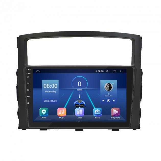 Штатная магнитола Lesko для Mitsubishi Pajero IV Рестайлинг 1 2011-2014 экран 9" 4/64Gb 4G Wi-Fi GPS Top