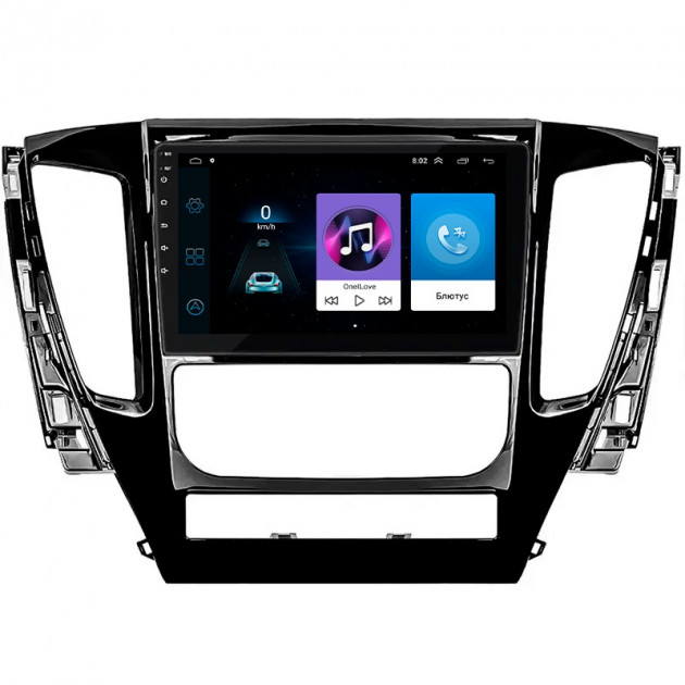 Штатная магнитола Lesko для Mitsubishi Pajero Sport III 2015-2021 экран 9" 1/16Gb Wi-Fi GPS Base