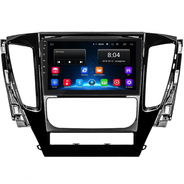 Штатная магнитола Lesko для Mitsubishi Pajero Sport III 2015-2021 экран 9" 2/32Gb Wi-Fi GPS Base