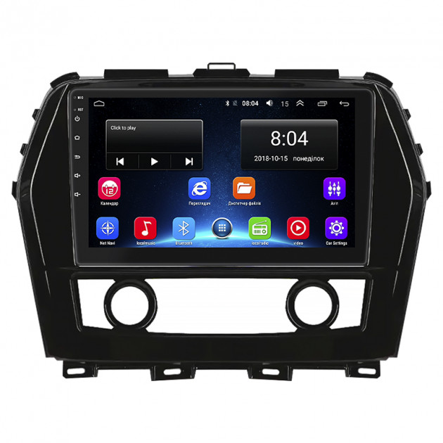 Штатная магнитола Lesko для Nissan Maxima VIII (A36) 2015-2018 экран 10" 2/32Gb Wi-Fi GPS Base