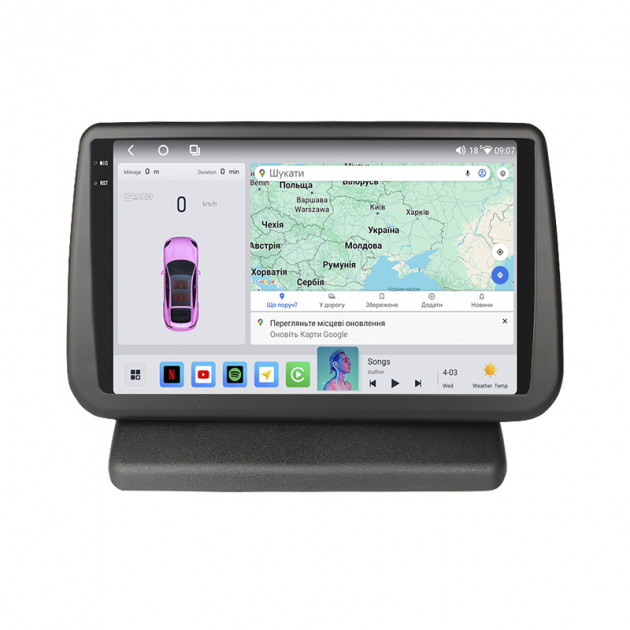 Штатная магнитола Lesko для Nissan Note I 2005-2008 экран 9" 4/64 QLED CarPlay 4G Wi-Fi GPS 360 Prime