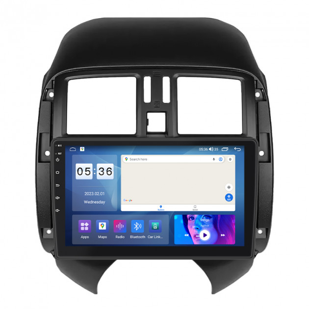 Штатная магнитола Lesko для Nissan Sunny N17 2012-2014 экран 9" 4/64Gb CarPlay 4G Wi-Fi GPS Prime