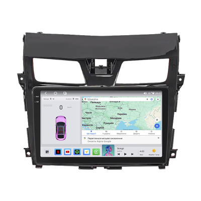 Штатная магнитола Lesko для Nissan Teana III 2014-2020 экран 10" 4/64 QLED CarPlay 4G Wi-Fi GPS 360 Prime