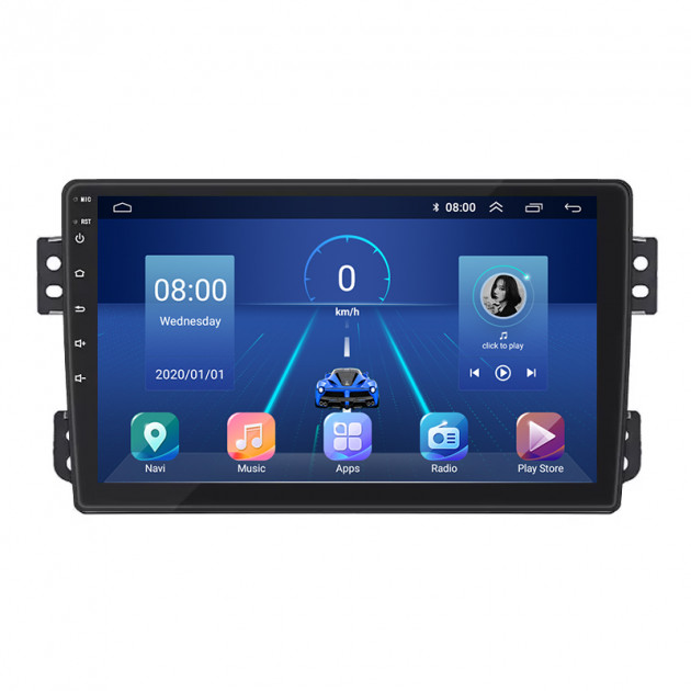 Штатная магнитола Lesko для Opel Agila B 2008-2014 экран 9" 2/32Gb 4G Wi-Fi GPS Top