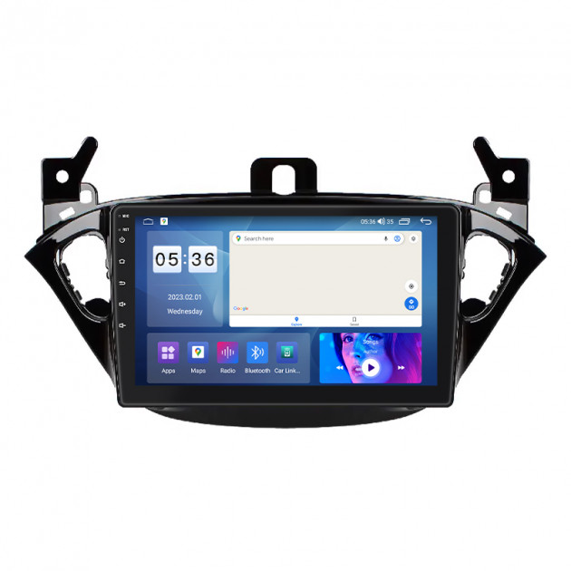 Штатная магнитола Lesko для Opel Corsa E 2014-2019 экран 9" 4/64Gb CarPlay 4G Wi-Fi GPS Prime