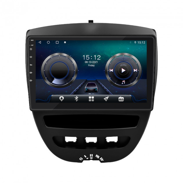 Штатная магнитола Lesko для Peugeot 107 I 2005-2009 экран 10" 4/64Gb 4G Wi-Fi GPS Top