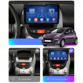 Штатная магнитола Lesko для Peugeot 107 I 2005-2009 экран 10" 6/128Gb 4G Wi-Fi GPS Top