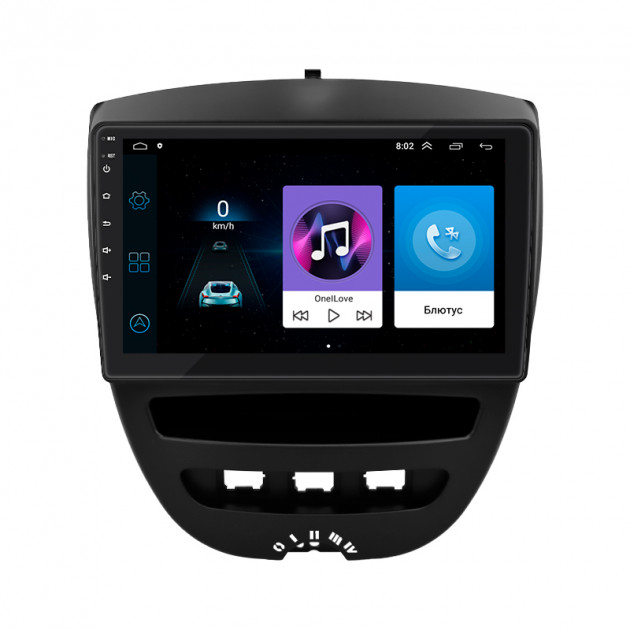Штатная магнитола Lesko для Peugeot 107 I Рестайлинг 2009-2012 экран 10" 1/16Gb Wi-Fi GPS Base