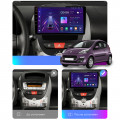 Штатная магнитола Lesko для Peugeot 107 I Рестайлинг 2009-2012 экран 10" 4/64Gb 4G Wi-Fi GPS Top